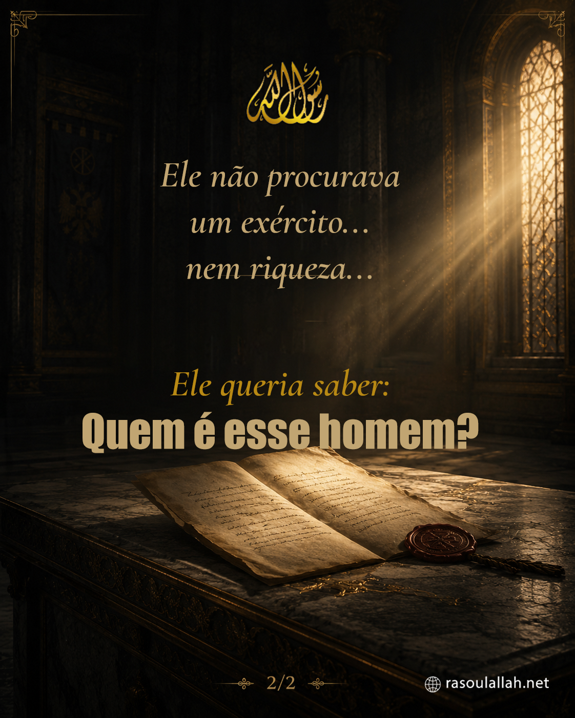 photo_Ele não procurava um exército... nem riqueza... Ele queria saber: Quem é esse homem?