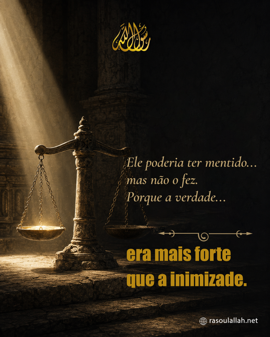 photo_Ele poderia ter mentido... mas não o fez. Porque a verdade... era mais forte que a inimizade.