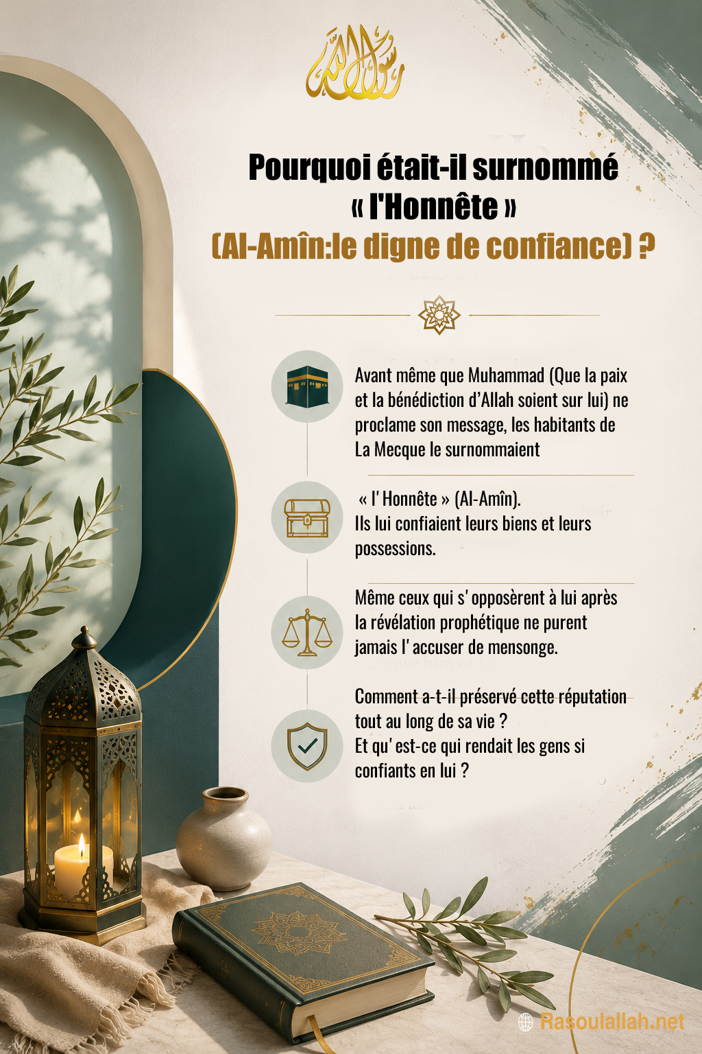 photo_Pourquoi était-il surnommé « l'Honnête » (Al-Amîn:le digne de confiance) ?